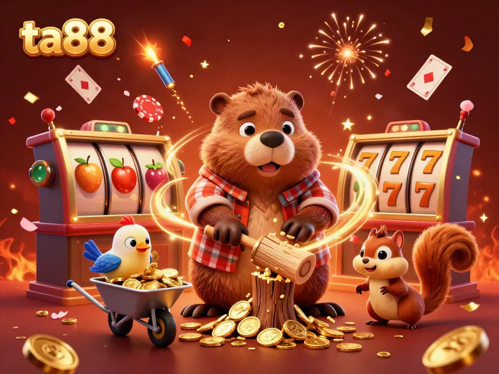Experience the excitement of ta88 with vibrant characters and casino elements in a lively celebration.