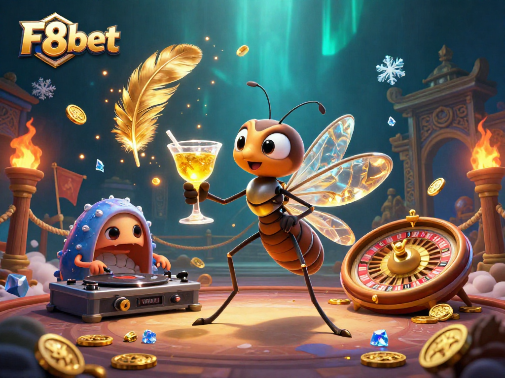 Experience thrilling gaming at F8bet with unique casino elements and vibrant characters.