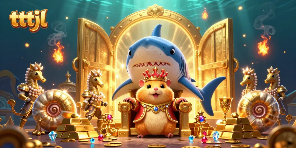 Engage with tttjl's underwater casino adventure featuring a golden hamster king and treasure!