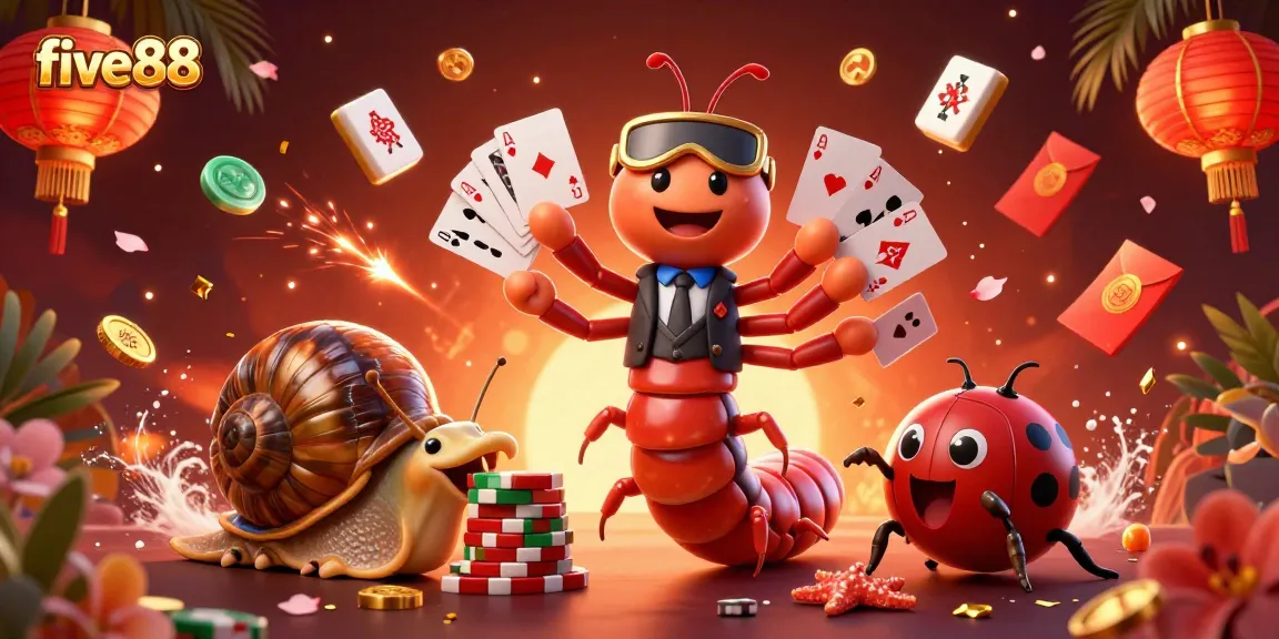 Engage with five88's unique casino experience through vibrant, dynamic characters and elements.
