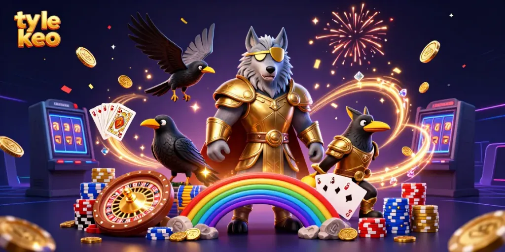 Engage with ty le keo for winning strategies with Odin and ravens in a dynamic casino scene.