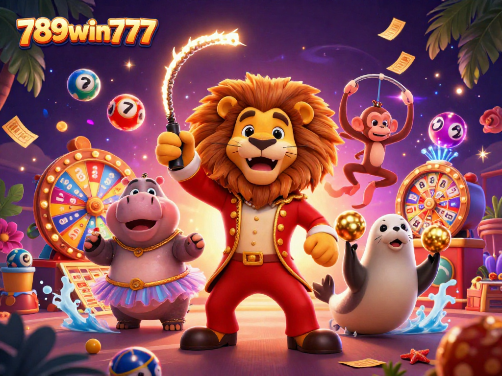 Engage in thrilling adventures with 789win777's vibrant casino escape involving lottery fun and lively characters.