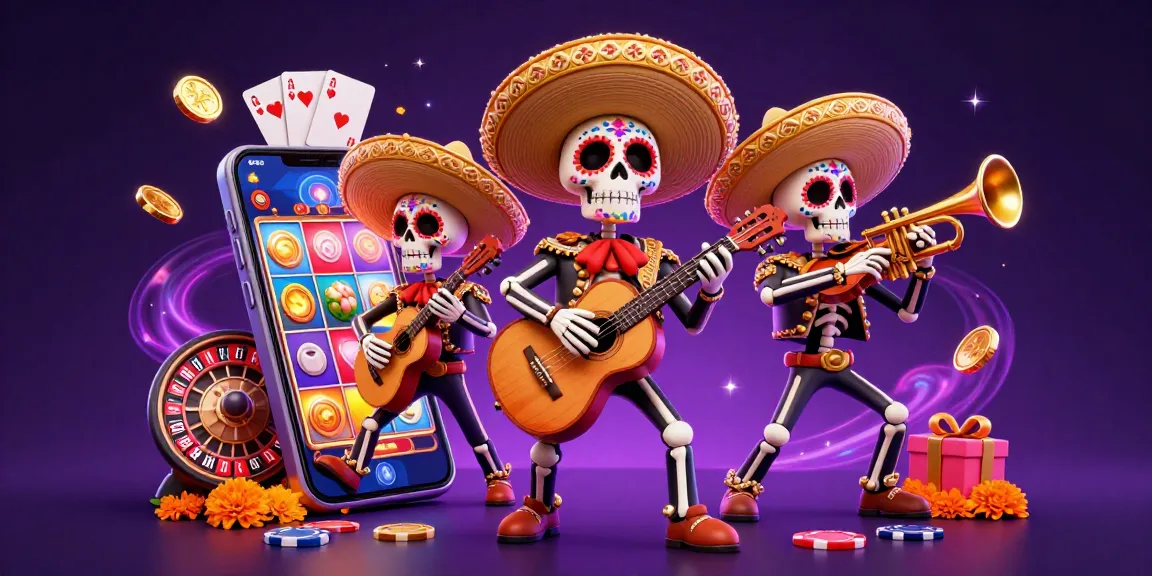 Spin vibrant slots with LLwin's mariachi-themed captivating 3D illustration bursting with casino elements.